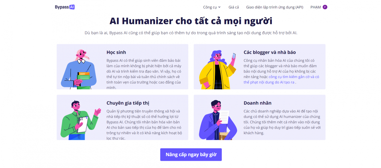 Bypass AI phù hợp với các đối tượng