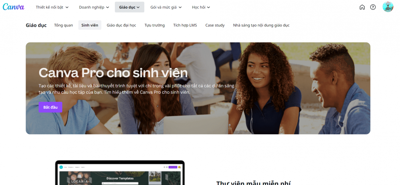 Canva Pro cho sinh viên