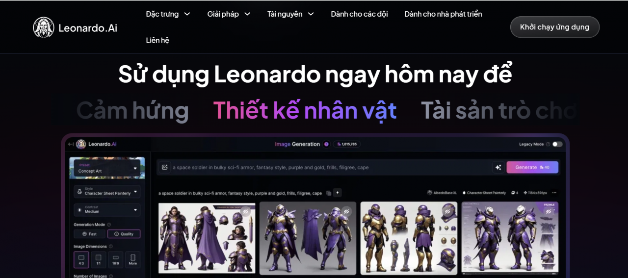 Điểm nổi bật của Leonardo AI
