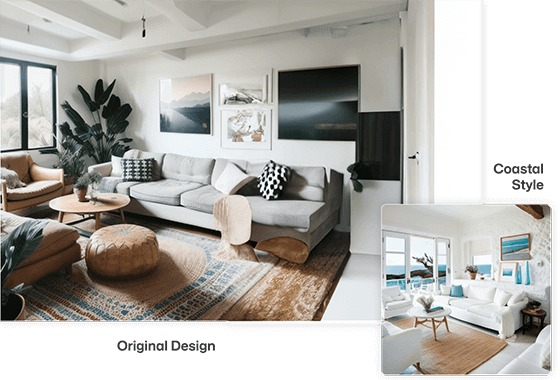 Interior AI của mnml - Tái tạo nội thất hoàn hảo