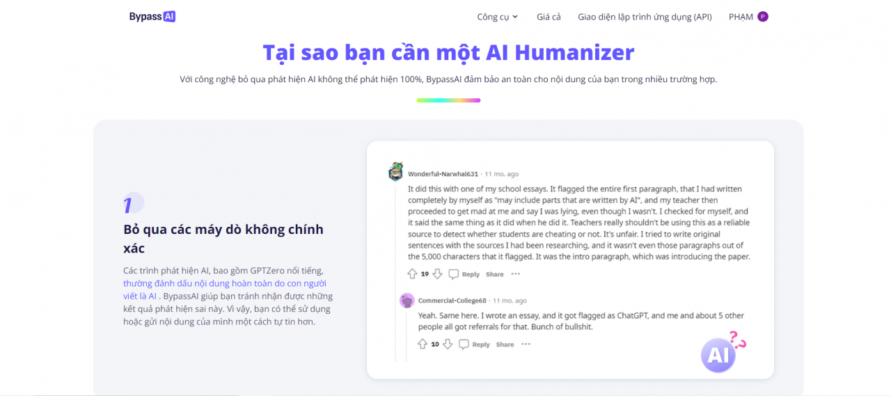 Tính năng nổi bật của Bypass AI
