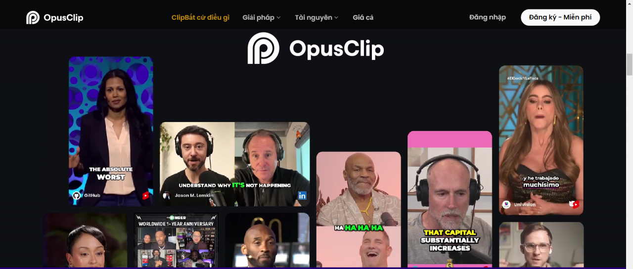 Tính năng nổi bật của Opus Clip AI